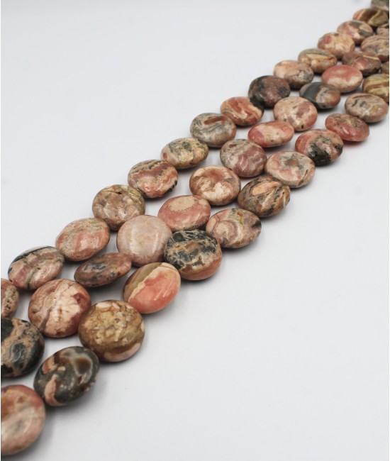 Rodokrozit Yassı Yuvarlak Kesim Dizi Doğaltaş-BSR0055DY