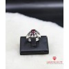 Orjinal Garnet Taşlı Gümüş Erkek Yüzük - BSR01074KU